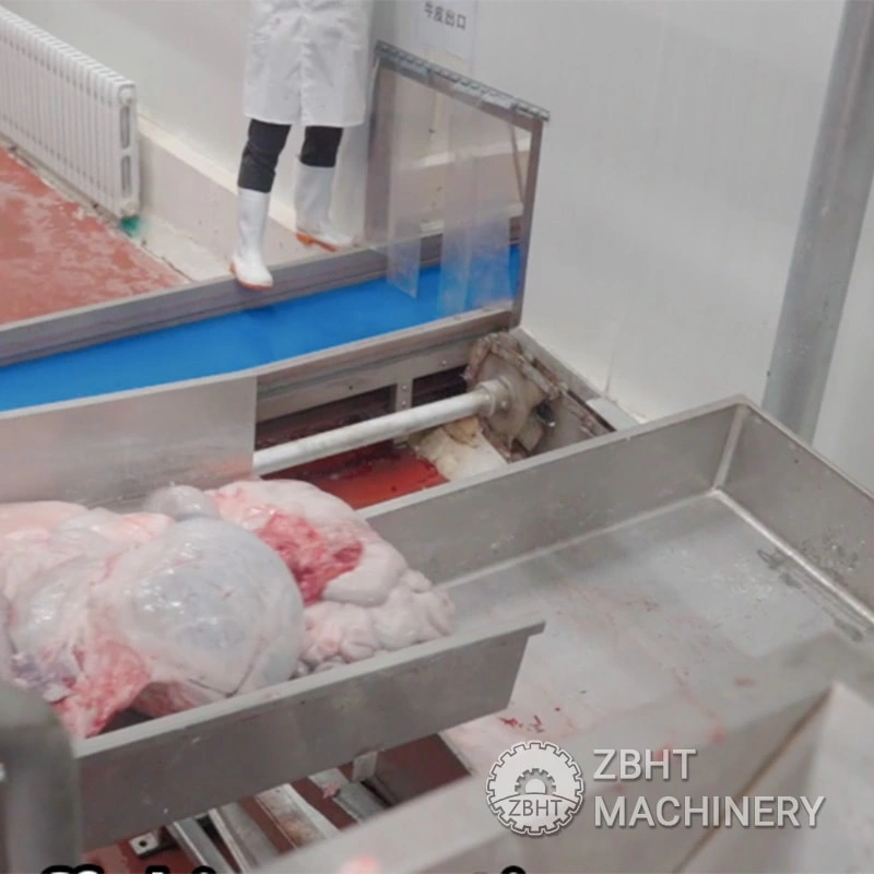 Pneumatic white viscera chute