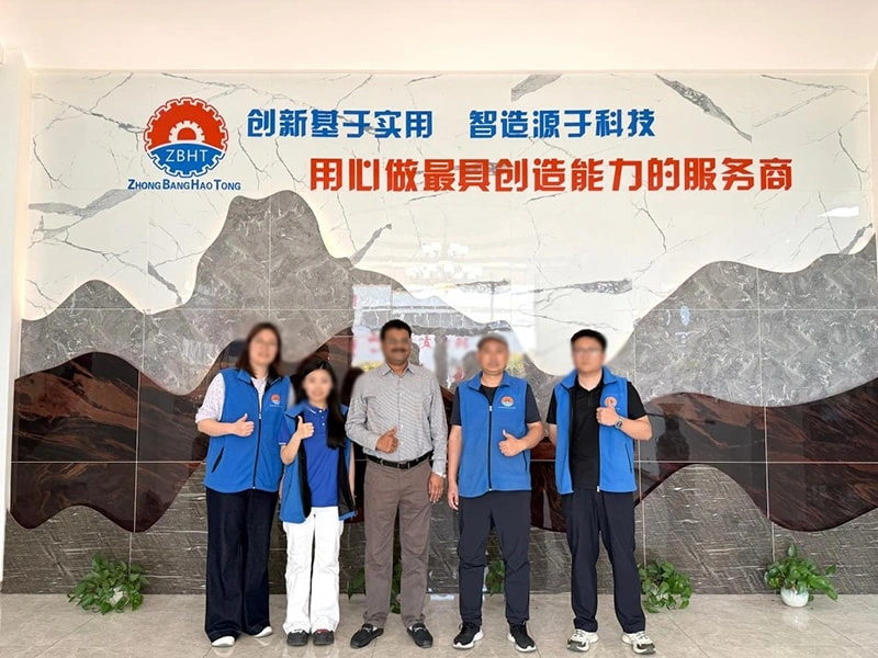 Indian customers visit ZBHT slaughtering equipment